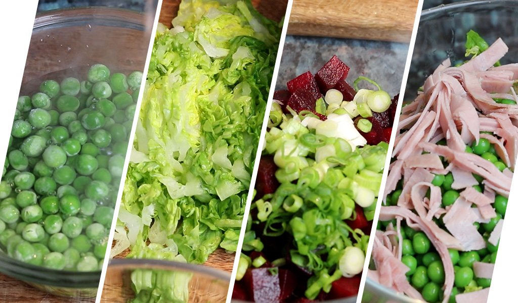 Beetroot and ham salad